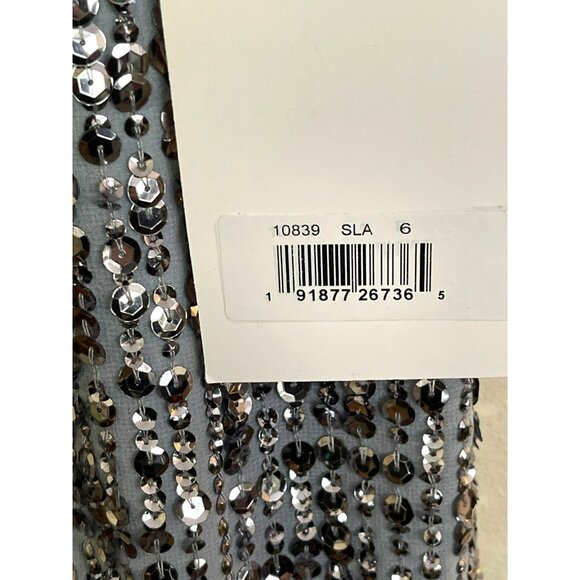 Mac Duggal Size 6 Sequin Column Blue Dress NWT - Picture 6 of 6